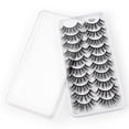 thumbnail image 2 of Pestañas, paquete múltiple, pestañas postizas de visón, volumen, finas, pares, estilo 8D, pestañas postizas, ojos de visón, 10 pares de pestañas, paquete de pestañas dramáticas, 2 of 7