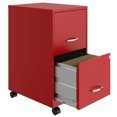 thumbnail image 4 of Space Solutions 18 Inch 2 Drawer Mobile Organizer Cabinet for Office, Red, 4 of 6