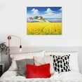 thumbnail image 4 of JEUXUS Canvas Prints Wall Art-Extra Long 20x16 Inch Flower Field Oil Painting Picture Wall Decor, Colorful Nature Scenery Giclee Artwork Home Decoration for Living Room and Bedroom, 4 of 4