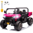 thumbnail image 1 of karbost 2 Seater 24V Kids Electric Ride On Dump Truck 4WD Remote Control EVA Tires Pink, 1 of 7