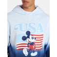 thumbnail image 4 of Disney Men's & Big Men's Dip Dye Mickey Mouse USA Graphic Hoodie, Sizes XS-5XL, 4 of 7