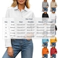 thumbnail image 3 of QQZ Cropped Double Breasted Long Sleeve Shirt Jacket Women, Lightweight Cardigans For Women Trendy, Fall Travel Business Casual Street Daily Outfits, 3 of 6