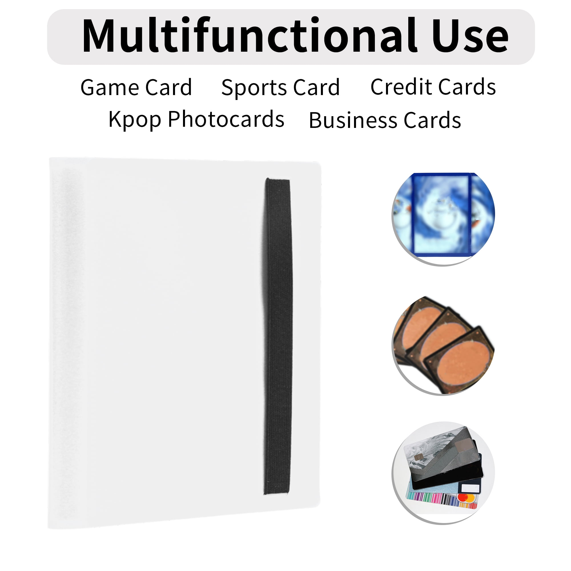 Unique Bargains Card Binder Trading Card Collector Album Holder White,160 pockets