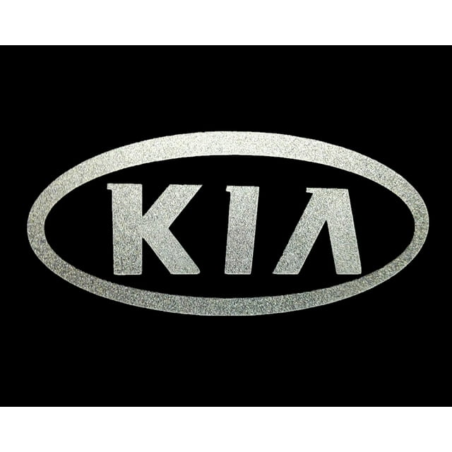 FixtureDisplays® "Kia" Car Logo STICKER/ Self Adhesive Label for Front Hood and Rear Trunk, Reflect Light, 2.7 x 1.4" 16805-Kia