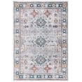 thumbnail image 2 of SAFAVIEH Bayside Bruno Oriental Polyester Machine Washable Area Rug, Light Gray/Blue, 4' x 6', 2 of 13