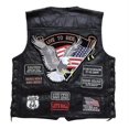 thumbnail image 1 of Men's Cool Black Biker Vests Leather Vests, 1 of 3