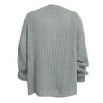 thumbnail image 7 of Lisingtool Cardigan Sweaters for Women Solid Casual Crochet Cardigan Button Sweater Kimono Boho Oversized Cardigan Coat Womens Long Sleeve Tops Grey, 7 of 7