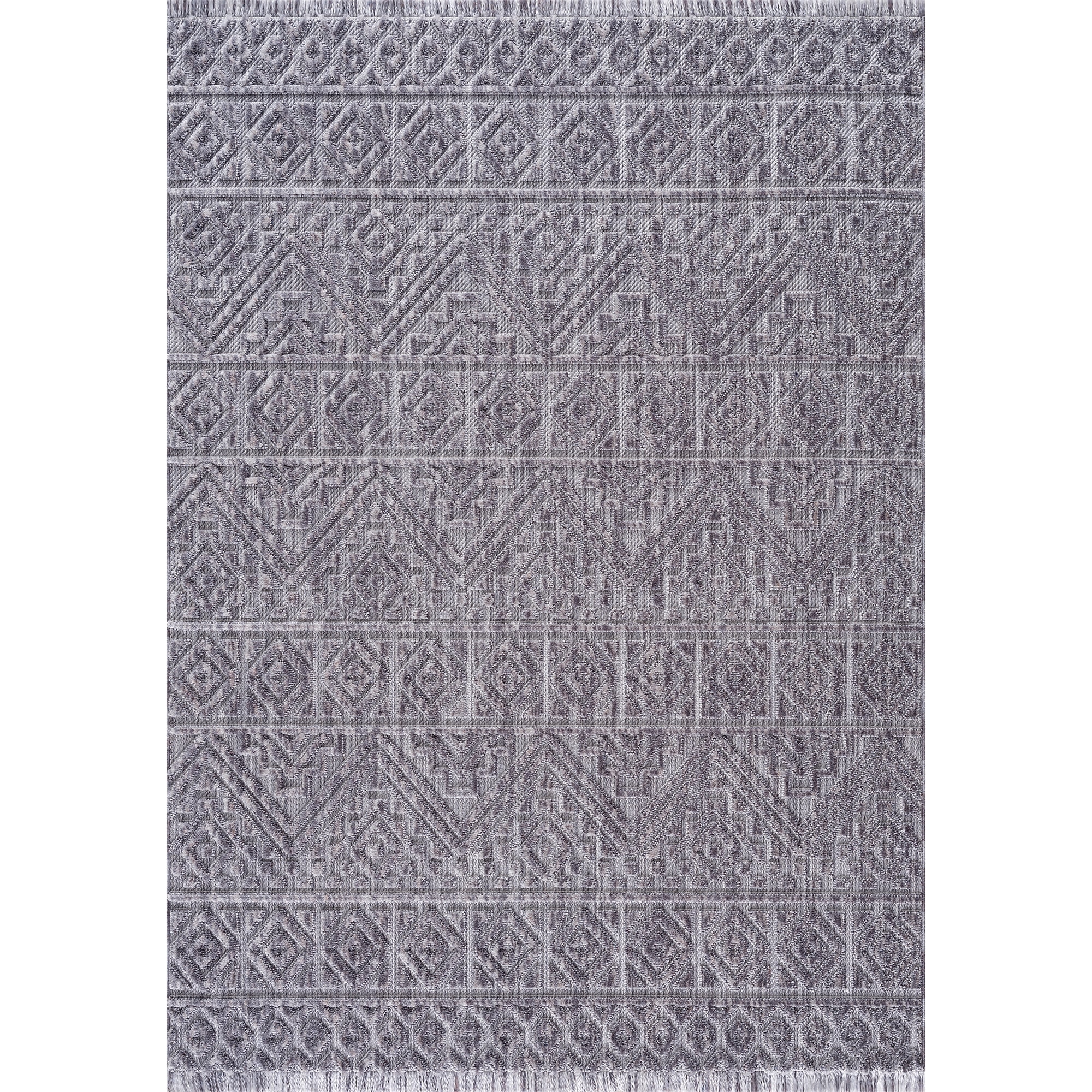 United Weavers Keya Sofi Modern Geometric Accent Rug, Smoke, 1'10" x 3'
