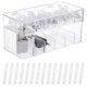 thumbnail image 1 of Caja organizadora de cargador de cable USB de doble capa con 12 rejillas, caja de almacenamiento de accesorios electrónicos de plástico con tapa, caja de gestión de cables con 15 bridas, caja de cable, 1 of 7