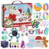 2021 Advent Calendars Toys Pack, 37PCS Christmas Countdown Calendars Gift Sensory Bubble Toys Fidget Kit, Colorful Fidget Push Pop-On-It Toys Set