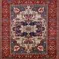 thumbnail image 1 of Ahgly Company Indoor Square Mid-Century Modern Cranberry Red Oriental Area Rugs, 3' Square, 1 of 6