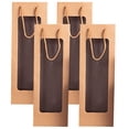thumbnail image 3 of 4pcs Wine Gift Bags Kraft Paper Wine Bags with Window Red Wine Packaging Bags, 3 of 9