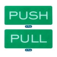thumbnail image 3 of Uxcell Push Pull Door Sign Acrylic Self Adhesive Rectangle Sticker Green 8 Pack, 3 of 6