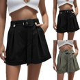 thumbnail image 2 of Sngxgn Women's Running Shorts Elastic High Waisted Shorts Pocket Sporty Workout Shorts Gym Shorts(Black,L), 2 of 6
