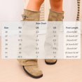 thumbnail image 3 of Xfvqtps Knee High Boots for Women Fold over Buckle Strap Block Low Heel Round Toe Suede Tall Boots, 3 of 9