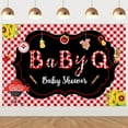 thumbnail image 6 of JOYMEMO BBQ Baby Shower Decorations for Boy Girl - Babyq Baby Shower Backdrop with Its A Baby Q Porch Banner, Welcome BBQ Door Banner, Barbecue Picnic Gender Reveal Party Supplies Indoor Outdoor, 6 of 7