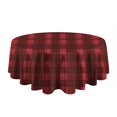 thumbnail image 5 of Red Black Checkerboard Checkered Pattern Round Tablecloth 60"x60",Wrinkle Wipeable Table Cloth for Kitchen Dining Room Picnic Patio Party, 5 of 6