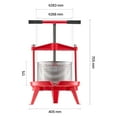 thumbnail image 6 of KFFKFF 2.38 Gal/9L Fruit Wine Press Stainless Steel Basket Wine Making Press Cider Apple Grape Crusher Juice Maker Tool, 6 of 9