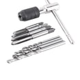 thumbnail image 1 of Ensemble de Clés à Poignée en T, avec 4 Pcs Filetage à Vis M3-M6 et 4 Pcs Embout de Perceuse à Torsion 2.5mm/3.5mm/4.2mm/5.2mm, Kit d'Outils à Main, 1 of 8