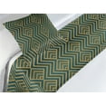 thumbnail image 3 of Art Deco Bed Runner Set, Retro Zigzag Drawing Continuous Motives Vintage Nostalgic Artwork, Decorative Bedding Scarf & a Pillow Sham for Hotels Homes, Twin, Dark Teal and Dark Mustard, by Ambesonne, 3 of 3