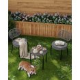 thumbnail image 3 of Ensemble Bistro de Patio en Osier 3 Pcs – Chaises de Salle à Manger d'Extérieur en Rotin avec Table en Verre Trempé pour Jardin, Balcon, Cour Arrière Ou Appartement, 3 of 7