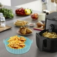 thumbnail image 5 of Holloyiver 7.5 Inch Air Fryer Silicone Pot, Air Fryer Silicone Basket Bowl with Handle, Silicone Baking Tray Pots for 3 to 5 Qt for Air fryer Oven, Reusable Baking Tray Oven Accessories, Gray, 5 of 5