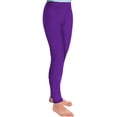 thumbnail image 4 of Linjinx Girls Athletic Leggings Kids High Waist Leggings Yoga Pants Leotards Gymnastic Sports Workout Dark Purple 6, 4 of 6