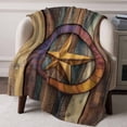 thumbnail image 3 of Throw Blanket for Couch Texas Stars Country Soft Fleece Flannel Blankets Cozy Lightweight Blanket for Home Sofa Living Room Vintage Wood Grain Bed Throws 40" x 50", 3 of 9