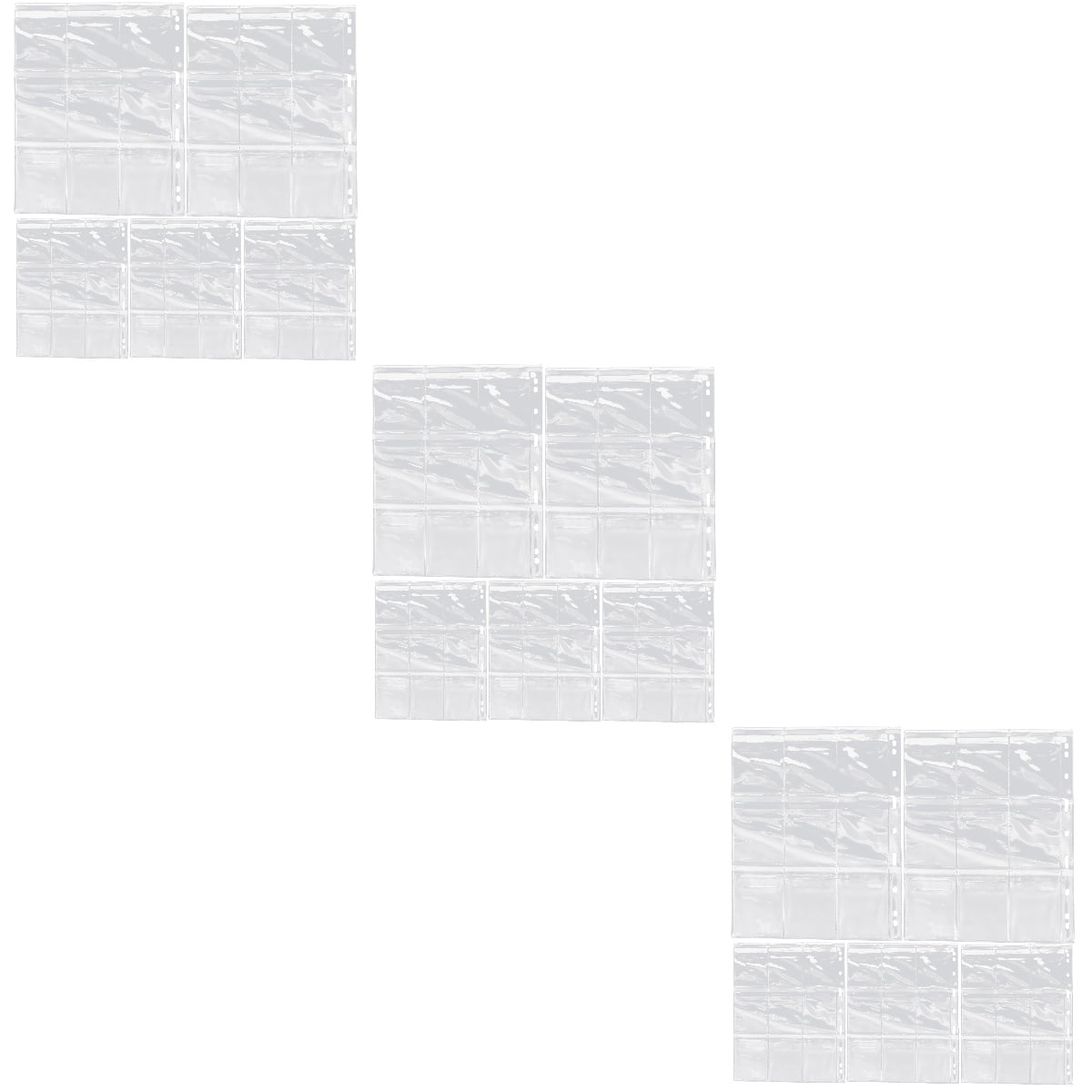 15 pcs Coin Collection Sheets 9 Hole Coin Collection Storage Pages Coin Binder Sleeves