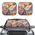 thumbnail image 2 of Gukieu Colorful Cloud Spotted Dog Print Car Windshield Sun Visor, Foldable Anti-UV Car Sun Visor Suitable for Vans, Trucks Car Accessories-Large, 2 of 6