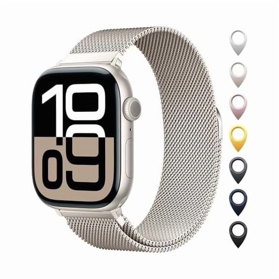 Original Stainless Steel Mesh Loop Compatible with Apple Watch 38mm 40mm 41mm 42mm 44mm 45mm 46mm 49mm Women Men, Magnetic Clasp Replacement for iWatch Bands Series 11 10 9 8 7 6 5 4 Ultra SE 3 2 1