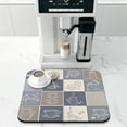thumbnail image 2 of Coffee Bar Mat Rubber Dish Drying Mat For Kitchen Counter Coffee Mat for Home Bar Gift Kitchen Mat Coffee Bar Accessories Decorative Coffee Shop Chocolate Dish Drying Pad 16"X 18", 2 of 6