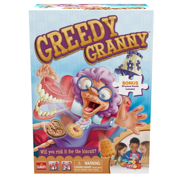 Greedy Granny - Take TMA2 The Treats Don't Wake Granny Game - Includes a Fun Colorful 24pc Puzzle by Goliath, Multi Color, 7.5 x 4.92 x 10.5 inches
