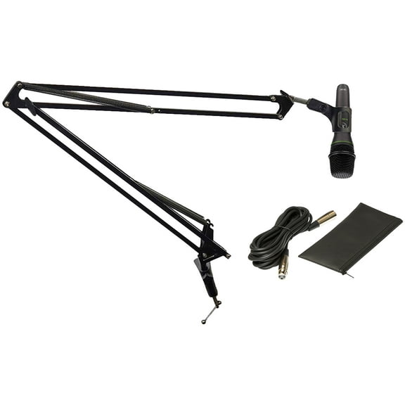 Mackie EM-89D Studio Recording Dynamic Mic Mic Cable 40" Boom Arm