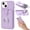 Purple, variant on Allytechgroup Case for iPhone 13, 360 Rotating Ring Kickstand Wallet Phone Case with Card Slots [Magnetic Button Closure] Slim PU Leather Soft TPU Shockproof Bumper Stand Back Cover, Rosegold