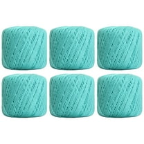 6 Ball Pack Threadart 100% Pure Cotton Crochet Thread - AQUA - For tablecloths, bedspreads, and fashion accessories. 100% mercerized cotton - Size 3 - Color 22