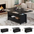 thumbnail image 2 of Accreate 40" Lift Top Coffee Table, Multi-Function Convertible Table with Drawers & Hidden Storage, Converts to Dining or Work Table, Space-Saving Design, 2 of 8