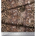 thumbnail image 2 of Soimoi White Cotton Duck Fabric Leopard & Snake Animal Skin Print Fabric by Yard 58 Inch Wide, 2 of 3