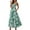 Green, variant on Taqqpue Women's Summer Dresses Boho Spaghetti Strap Sleeveless Square Neck Tie Shouder Casual Sundress Floral Printed Flowy A Line Mini Dress Beach Vacation Dresses
