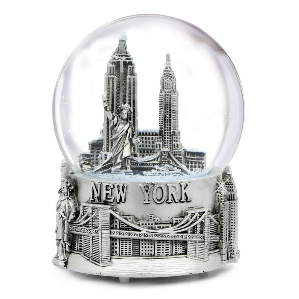 Musical Silver New York City Skyline Snow Globe - Walmart.com - Walmart.com