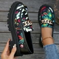 thumbnail image 2 of Black Ladies Everyday Shoes Featuring Metal Decoration Round Toe Design And Low Heel Great For Casual Outfits, 2 of 9