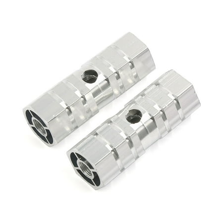 Footpeg Holder - Cycling BMX Bike Bicycle Sexangle Axle Foot Pegs Pair silver Tone