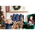 thumbnail image 2 of Christmas Stockings Santa and Snowflake Pattern Blue 3 Pack 14.8 Inch, 2 of 5