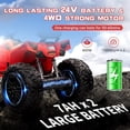 thumbnail image 3 of Electric ATV 24v Quad Ride on Toy – 4WD Battery Powered Vehicle with Dual 7AH Batteries, 4×80w Strong Motors, EVA Rubber Wheels, Handlebar Throttle, LED Lights & Built-in Music, Red, 3 of 7
