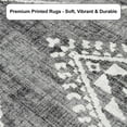 thumbnail image 6 of ReaLife Rugs Machine Washable Area Rug Runner - Living Room Bedroom Bathroom Kitchen Entryway Office - Padded Low Pile Stain Resistant Premium - Moroccan Diamond Tribal - Jax - Gray 2'6" x 8', 6 of 9