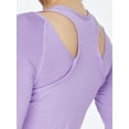 thumbnail image 6 of Liacowi Women Workout Tops Solid Color Cutout Long Sleeve Yoga Athletic Shirt for Sports Gym Running Activewear, 6 of 9