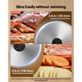 thumbnail image 3 of KFFKFF Meat Slicer, 8.6" Electric Deli Slicer with 2 SUS420 Blades & 0-0.6" Adjustable Thickness, Dual Security Lock, ETL Approved, 3 of 9