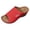 Red, variant on Rokment Womens Orthopedic High Heels Dressy Sandals Comfortable Arch Support Wedge Heeled Slip on Fashion Casual Leather Open Toe Platform Wedge Walking Dress Slides Summer Shoes Beige Size 6