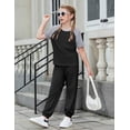 thumbnail image 5 of Arshiner Girls' Casual Sets Short Sleeve T-Shirt Top and Sweatpants with Pockets, 5 of 6