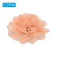 thumbnail image 3 of Uxcell 3.9" Chiffon Flowers Mesh Fabric Flowers Sewing Fabric Appliques Peach 10 Pcs, 3 of 6